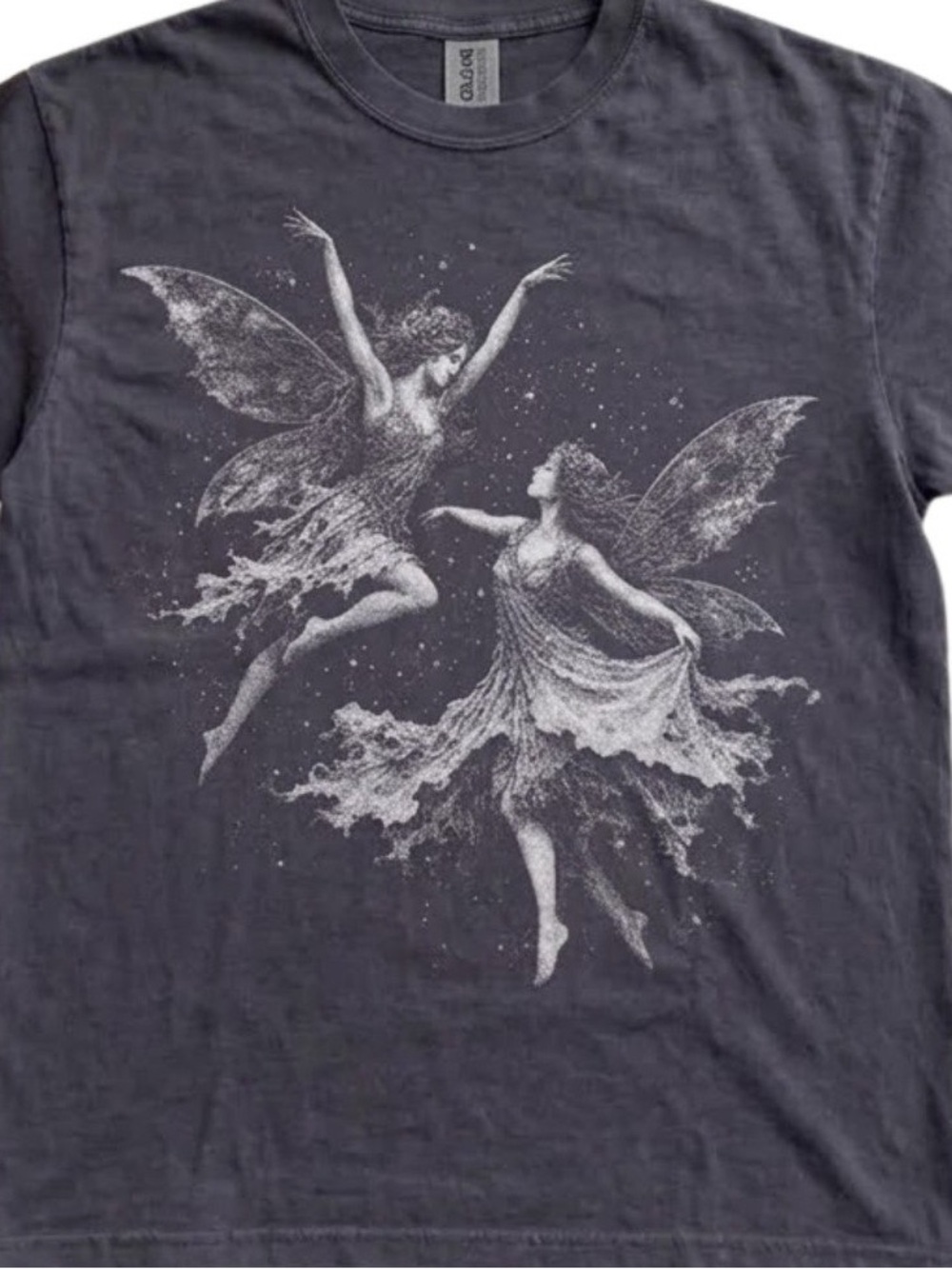 Grunge Dancing Fairies Dark Gothic Graphic T-shirt - Picture 2 of 3